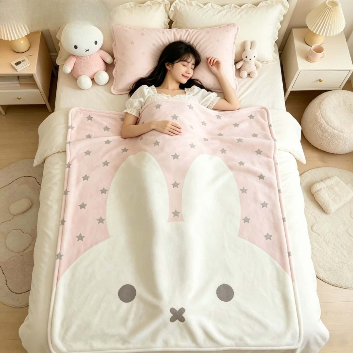 Kawaii Miffy Blanket Cartoon M - Fire Blanket Kitchen review and price